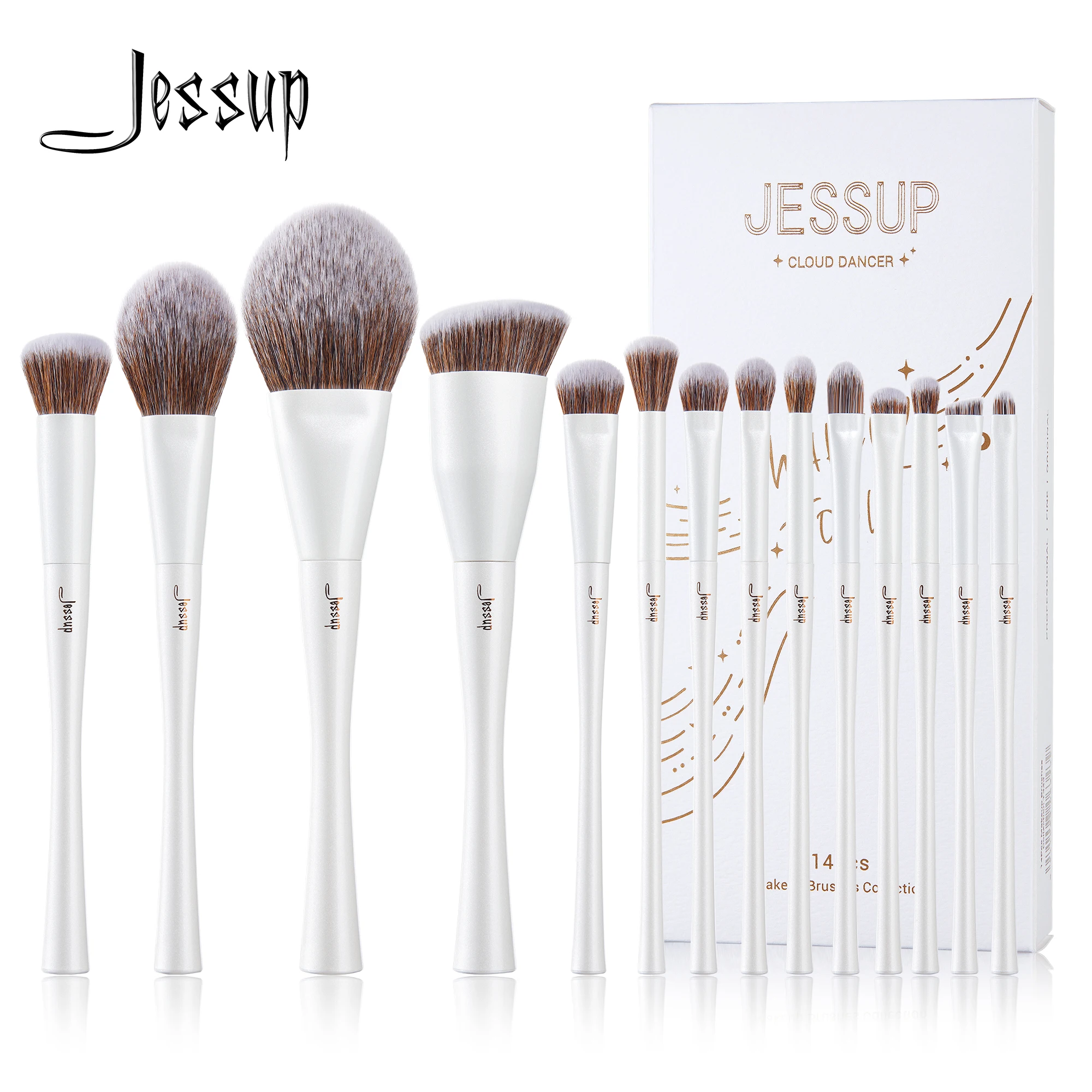 

Jessup Makeup Brushes Set,4-14pcs Make up Brushes,Premium Synthetic Foundation Concealer Powder Eyeshadow Blending Brush T343