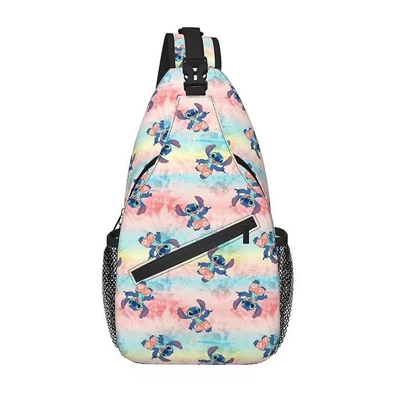 Disney Cartoon Stitch Bolsa Crossbody para Crianças, Bolsa Casual Estudante, Sacos Impressos Kawaii, Presente de aniversário