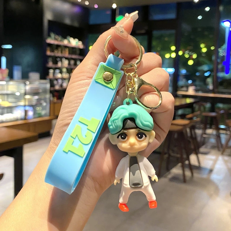 Creative Kpop Doll Keychain Cute Mini Figure Pendant Bag Charm Fashion Backpack Accessories Keyring Gift for Fans