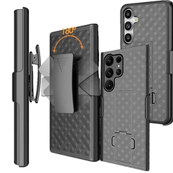 S25 Case Rugged Combo Shockproof Armor Belt Clip Holster Cover for Samsung S24 Ultra S23 S21 S22 Plus Note 20 Stand Swivel Capa