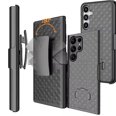 S25 Case Rugged Combo Shockproof Armor Belt Clip Holster Cover for Samsung S24 Ultra S23 S21 S22 Plus Note 20 Stand Swivel Capa