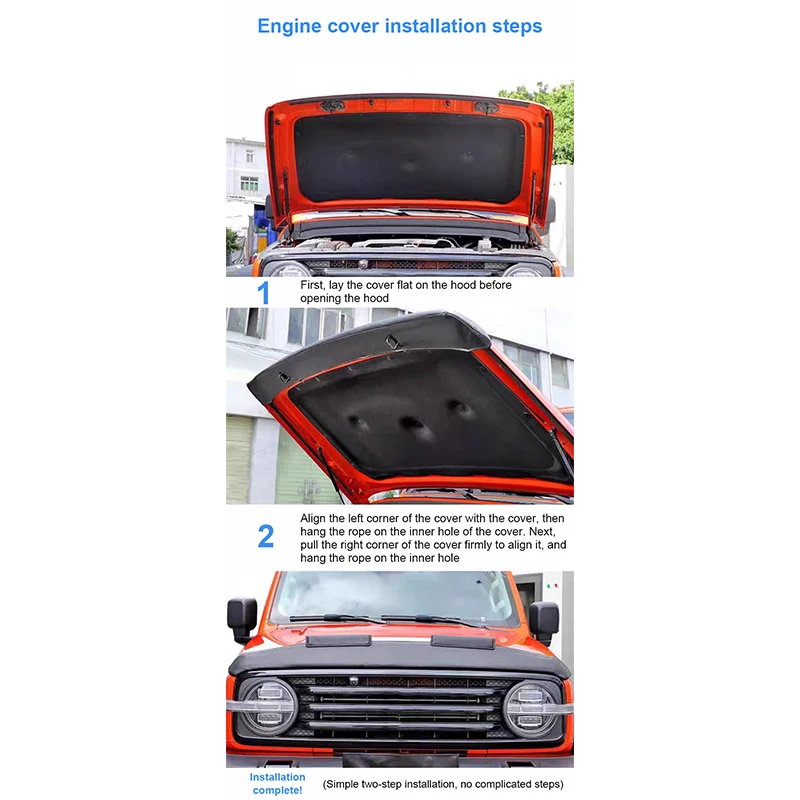 

Car Sand And Stone Guard Hood For Wey GWM Tank 300 Accessories 2025 2020-2024 Hood Protective Cover Case Auto Modification Parts