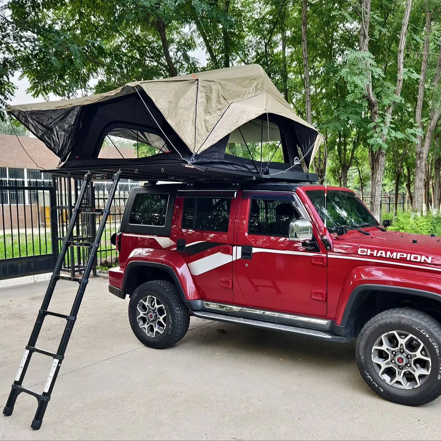 

Легкая палатка на крыше EZNEST, антиконденсационная дышащая палатка на крыше из алюминиевого сплава с твердым корпусом для самостоятельного вождения, палатка на крыше 4x4