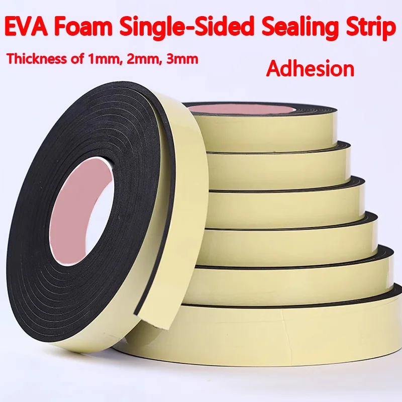 

Custom EVA Foam Single-Sided Adhesive Black Cloth High-Density Shock-Absorbing Foam Pad, Anti-Vibration and Impact Cushion, Seis