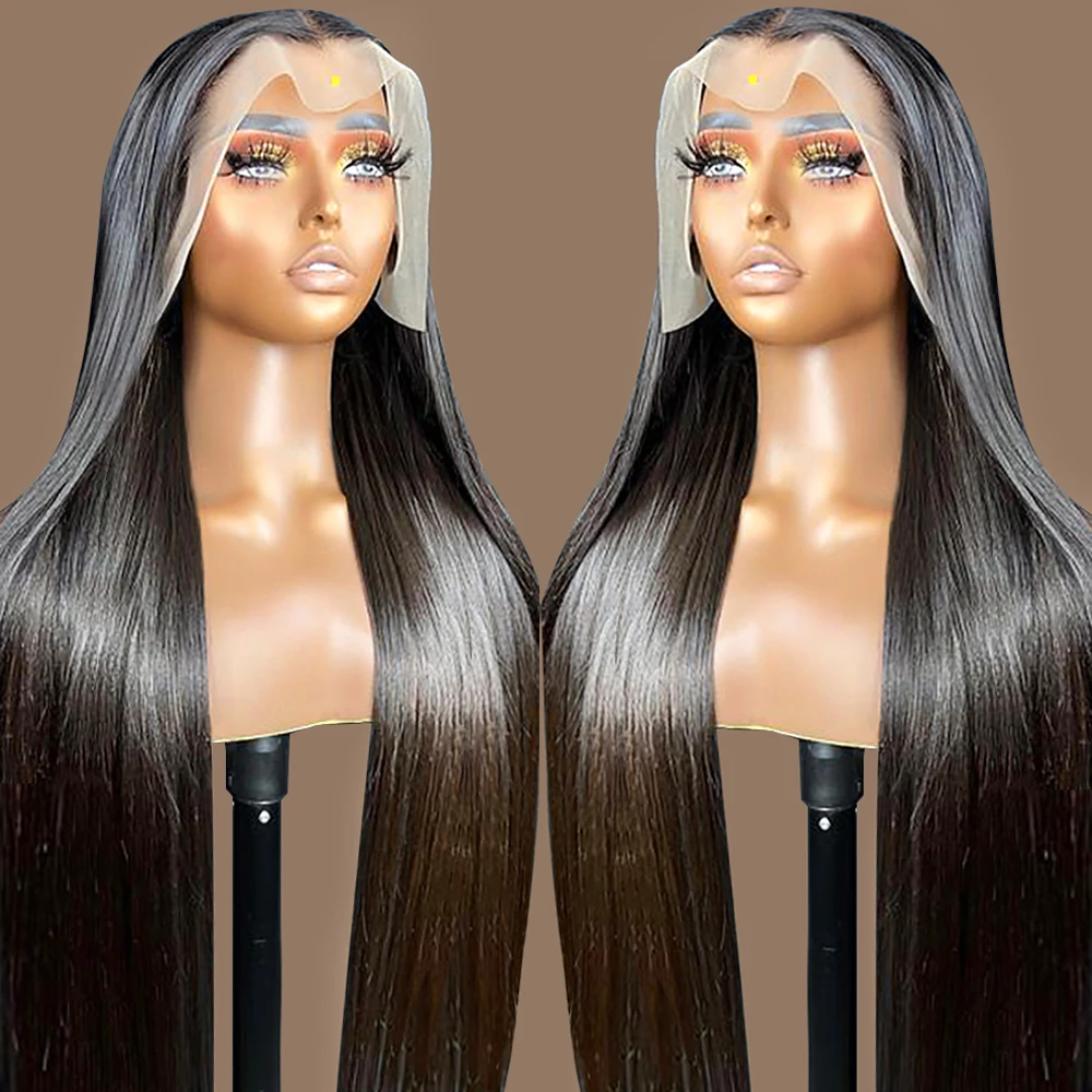 Brazilian Bone Straight Human Hair Wigs 360 Transparent Lace Frontal Wig for Women Lace Front Human Hair Wigs Pre Plucked Wig