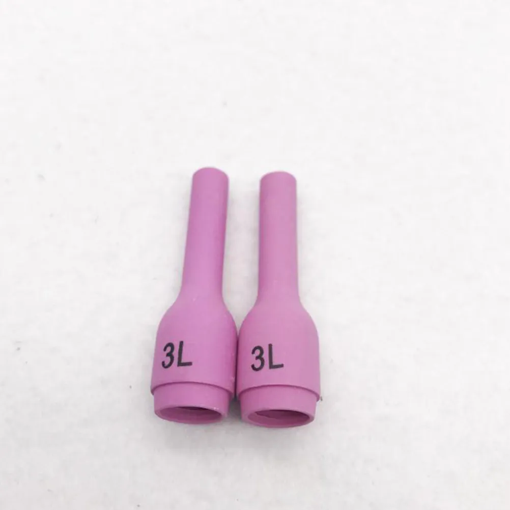 10pcs Extended Porcelain TIG Welding Nozzles – Low Burn-Loss, High Heat Resistance for Argon Arc Welding