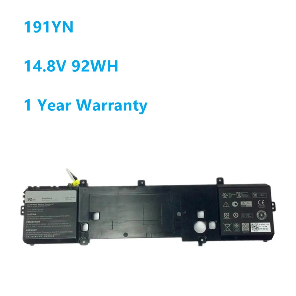 191YN 14.8V 92WH Battery for Dell Alienware 15 R1 15 R2 92wh ALW15CD-1718 ALW15ER-3718 2F3W1