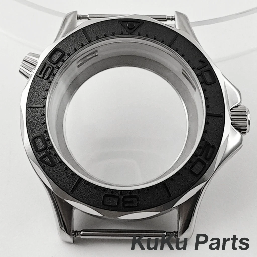 

Корпус NH35 41 мм, черный безель, прозрачная задняя часть часов для часов Seamaster 300, для NH34 NH35 NH36 NH38 NH70, механизм, циферблат 31 мм