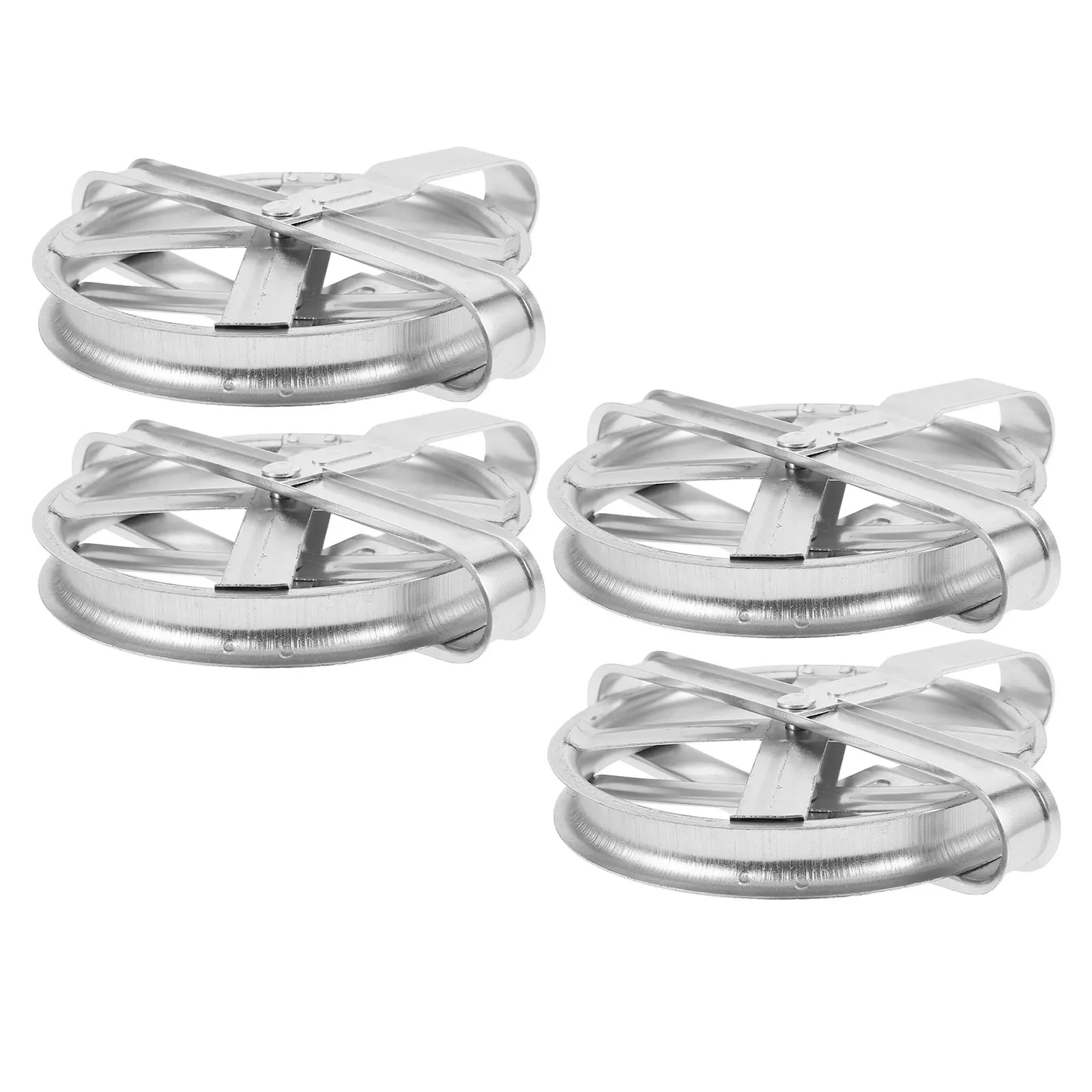 4Pcs Clothesline Pulley Wear Resistant Outdoor Laundry Heavy Duty Deep Groove Pulley Wheel Metal Frame for Backyard Blankets