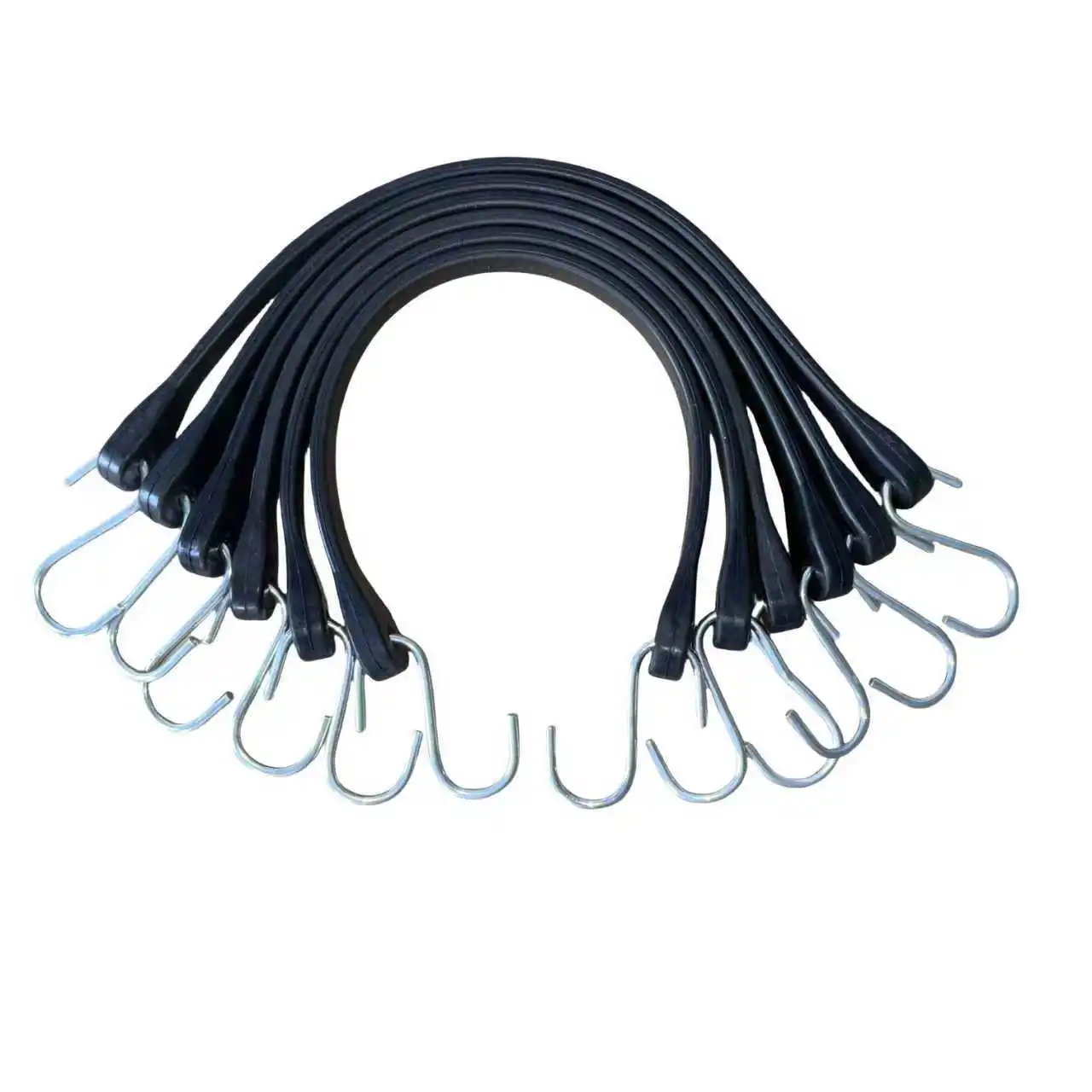 Elastic Rubber Binding Straps with S‑Double Hooks, Heavy‑Duty Elastic Rubber Bands, Bicycle Luggage Rope Tie‑Down Straps