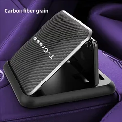 New Carbon Fiber Car Mobile Phone Bracket Dashboard Phone Holder For Volkswagen Vw T-CROSS TCROSS Car Accessory