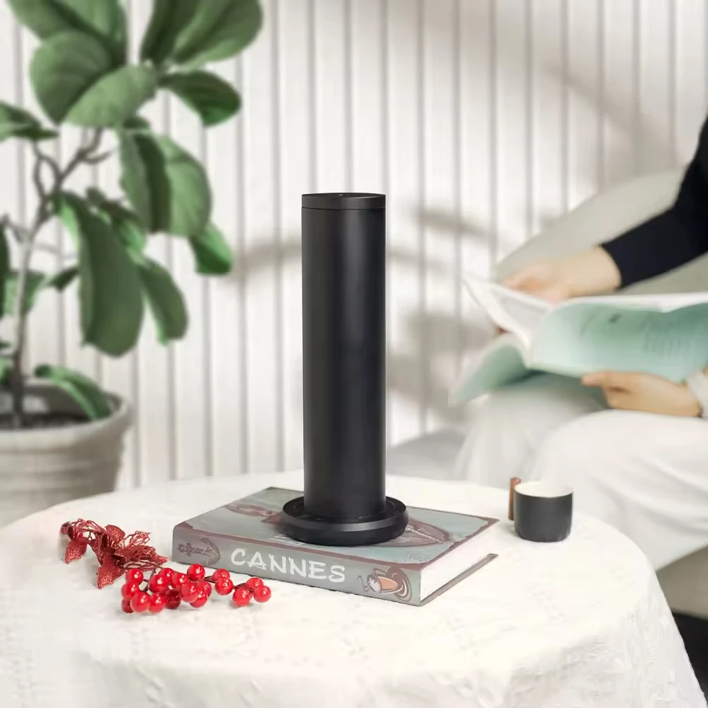 Wholesale Cylindrical Aluminum Alloy Small Area Tabletop Waterless Electric Smart  Bluetooth Aroma Essential Oil Diffuser