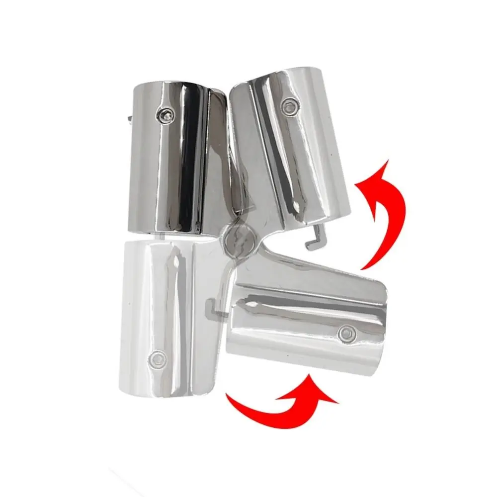 Clip-On Swivel Pipe Connector Joint 360-Degree Rotation Sturdy Swivel Pipe Fitting Foldable Durable Bimini Top Hinge
