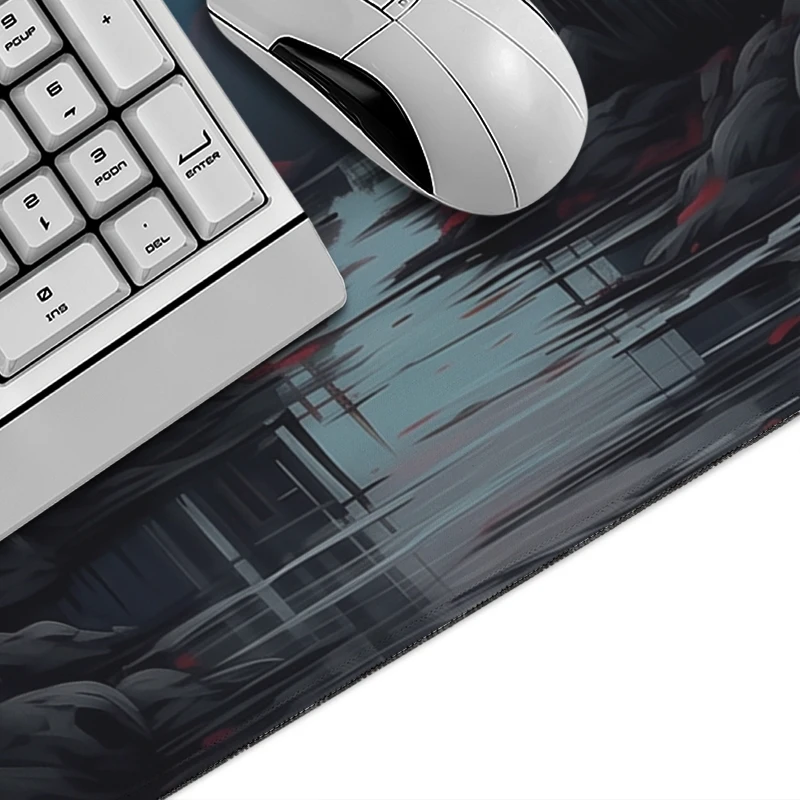 Mouse Pad Crimson Moon Torii Forest Gaming XL HD Large Mousepad XXL Mechanical Keyboard Pad Office Soft Non-Slip Gaming laptop