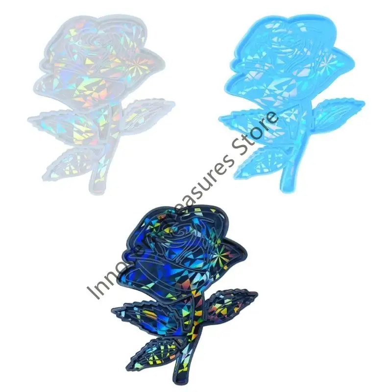 

3XUA Elegant Rose Flower Crafts Molds Ornament Mold Silicone Material DIY Mould