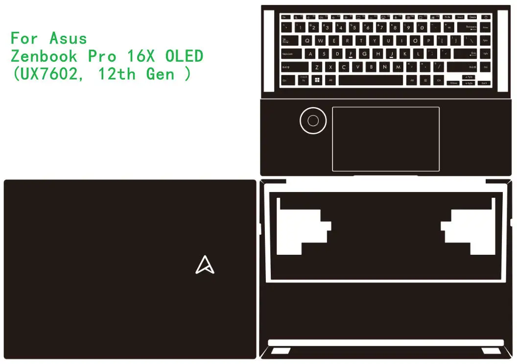 for ASUS Zenbook Pro 16X OLED UX7602 ZM BZ UX7602ZM UX7602Z ux7602bz ux7602vi PRE-CUT  Vinyl Skin Stickers Laptop Decal Cover