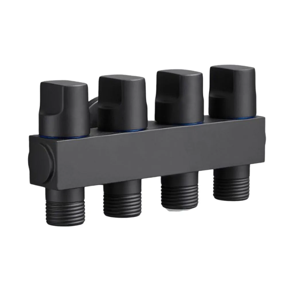 

Угловой клапан с одним входом, четыре выхода, 4-точечный интерфейс, клапан распределителя воды, кран, распределитель воды, обустройство дома, сантехника