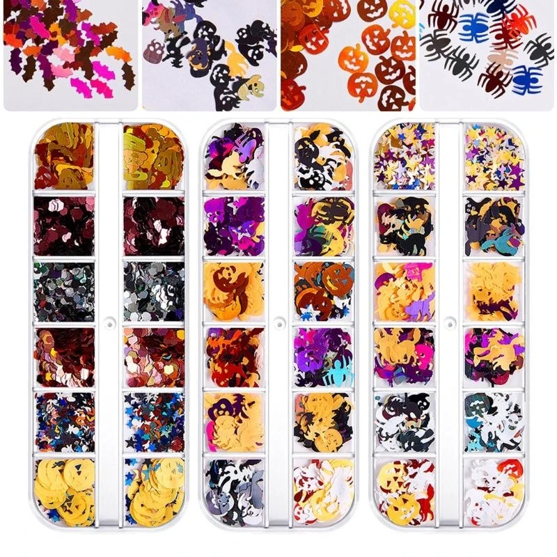 Halloween Glitter Sequins Flakes Resin UV Epoxy Mold Filler Art Decorations DIY Crafts Jewelry Making Filling