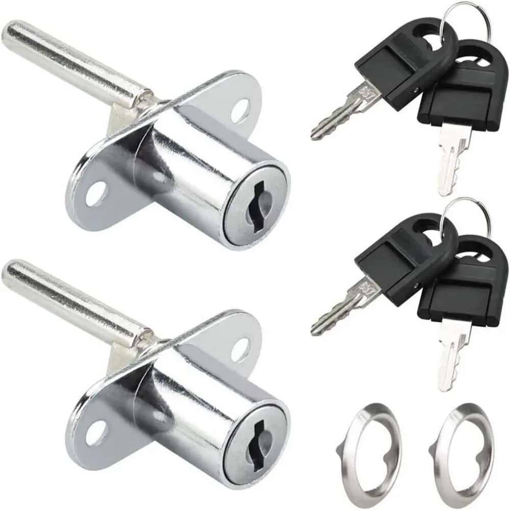 Cabinet Drawer Lock Zinc Alloy Anti-Theft Safety Lock With Key Home Office Furniture Cupboard Desk Cam Cylinder Triple Catch