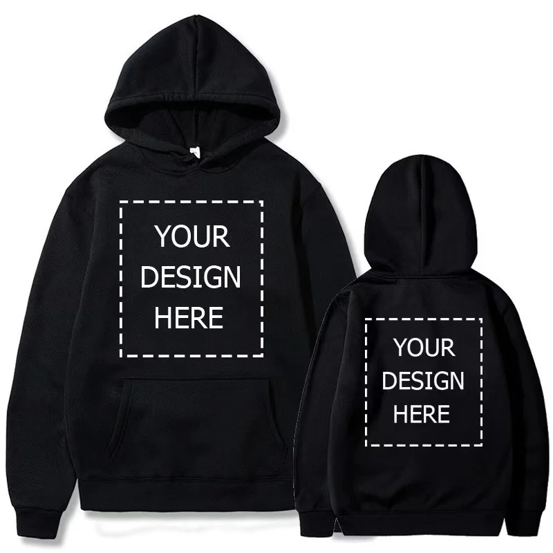 Hoodie custom printed logo group annual meeting culture shirt advertising shirt custom long-sleeved loose hooded coat work cloth