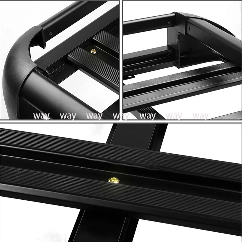 Silver Black Universal Car Roof Rack Cargo Aluminum Alloy Top Carrier Luggage Basket with Bars For SUV -Single Deck 127*90 cm