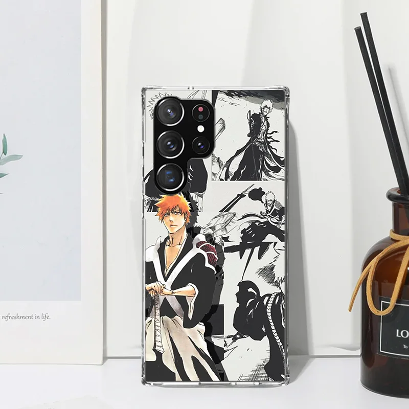 Ichigo Kenpachi Bleach Anime Phone Case For Samsung Galaxy S24 S23 S22 S21 Fe S20 Ultra S10 S9 + S8 Plus S10E Art Fundas Back Co