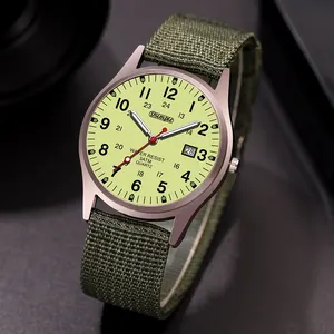 Men Military Sports Quartz Pulse Watch, Light Watches, Clock, Calendar, Luxury, Casual, Nylon, Fashion 8 Main Sales Military Clock - №3