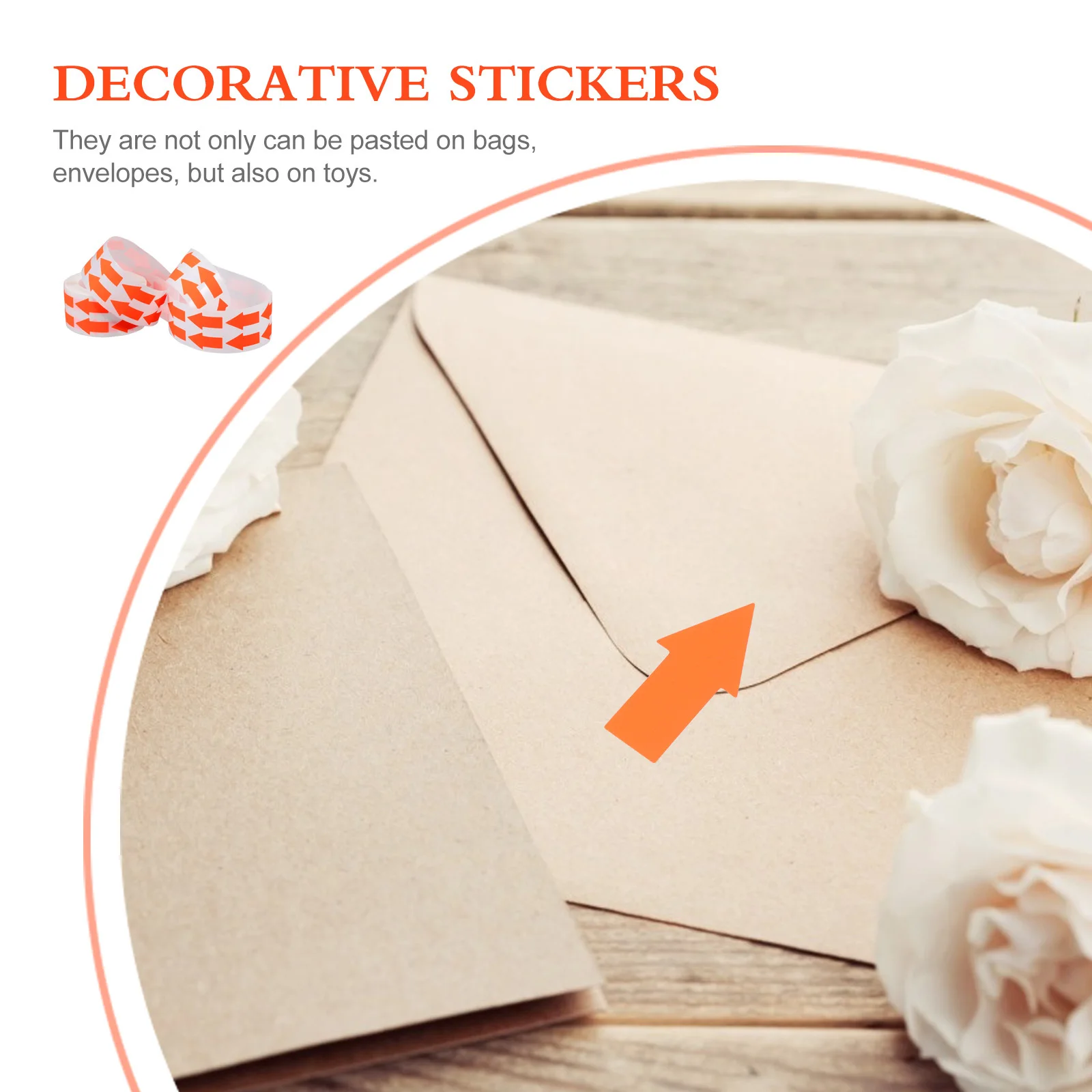 

Fluorescent Arrow Label Stickers 1 Roll Vibrant Adhesive Decals for DIY Decoration Home Office School Supplies