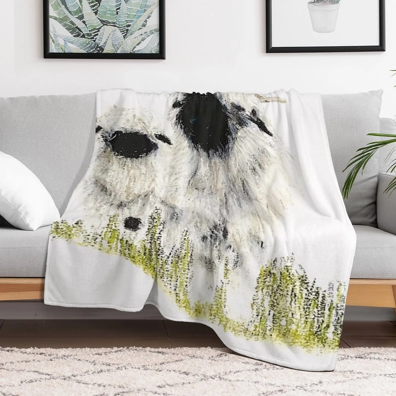 Valais Blacknose Sheep by Sam Coull Throw Blanket Furry For Decorative Sofa Sofa Quilt Blankets