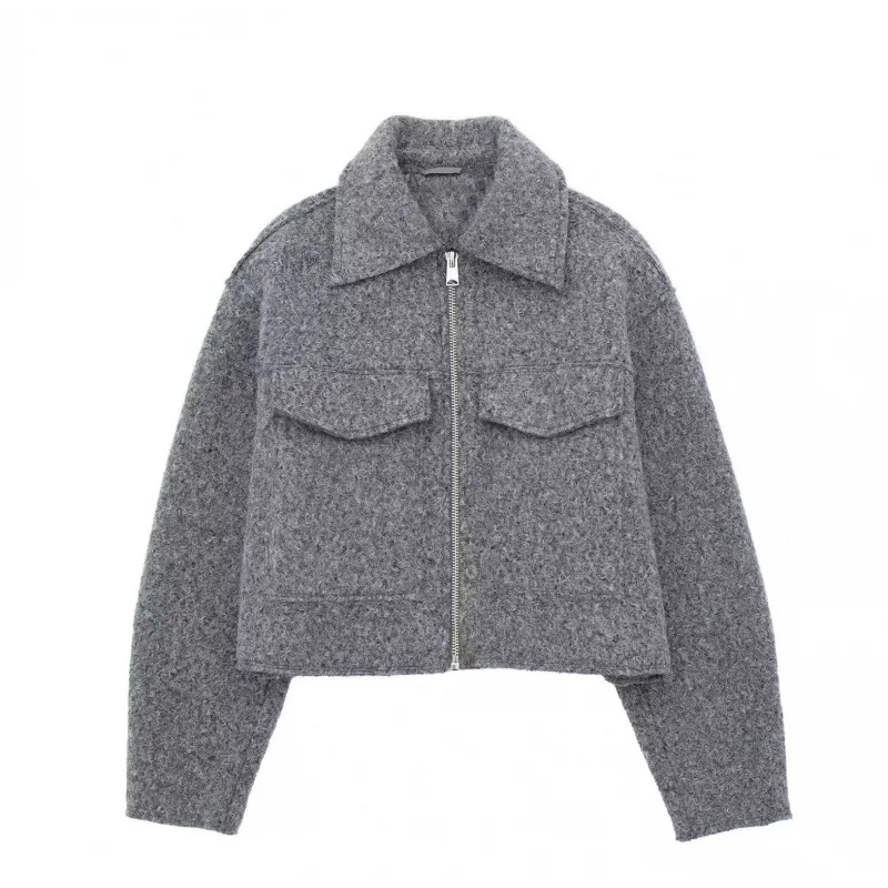 

Spring Autumn Street Style Women's Short Soft Tweed Jacket Coat Fashionable Casual Outerwear for Ladies