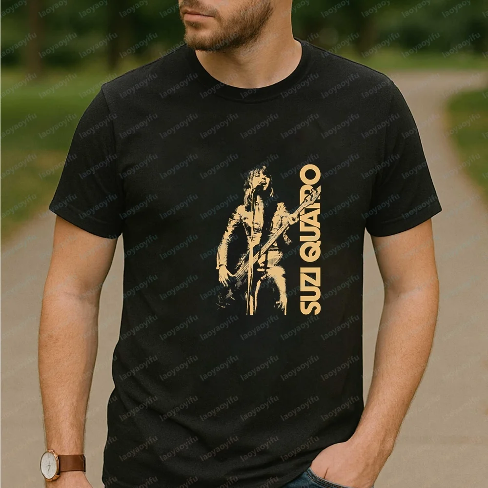 Men's T-shirts and Tank Tops. Suzi Quatro. Summer Short-sleeved Shirts Suitable for Both Men and Women. Comfortable T-shirts.