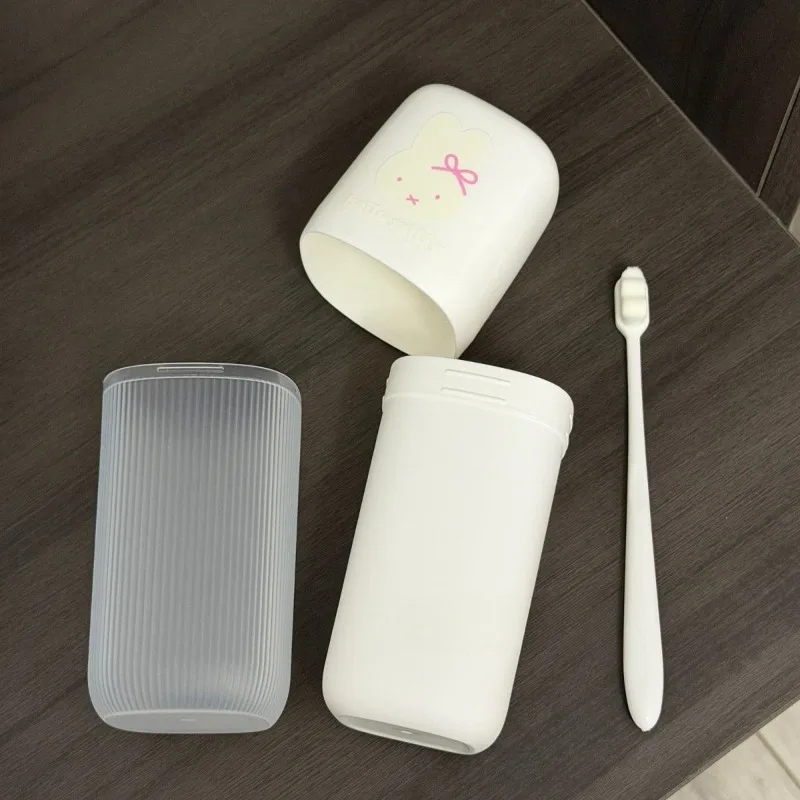 Cartoon Kawaii New Three-in-one Wash Cup Thicken Portable Accept Cover Band Tooth Cup Simple High Capacity Good Looking Miffy