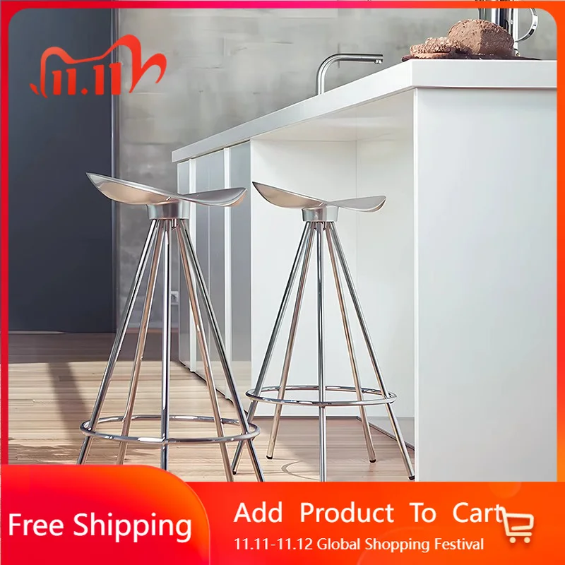 

Metal Minimalist Bar Stools High Nordic Modern Office Bar Chairs Make Up Designer Throne Computer Chaise De Bar Salon Furniture