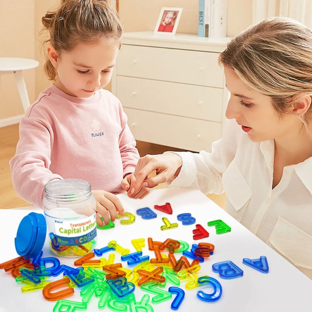 ของเล่นบนโต๊ะแบบมอนเตสซอรี่มีตัวเลขตัวอักษรตัวเลขหลากสีพลาสติกรูปแบบของเล่นเพื่อการเรียนรู้ของเด็ก