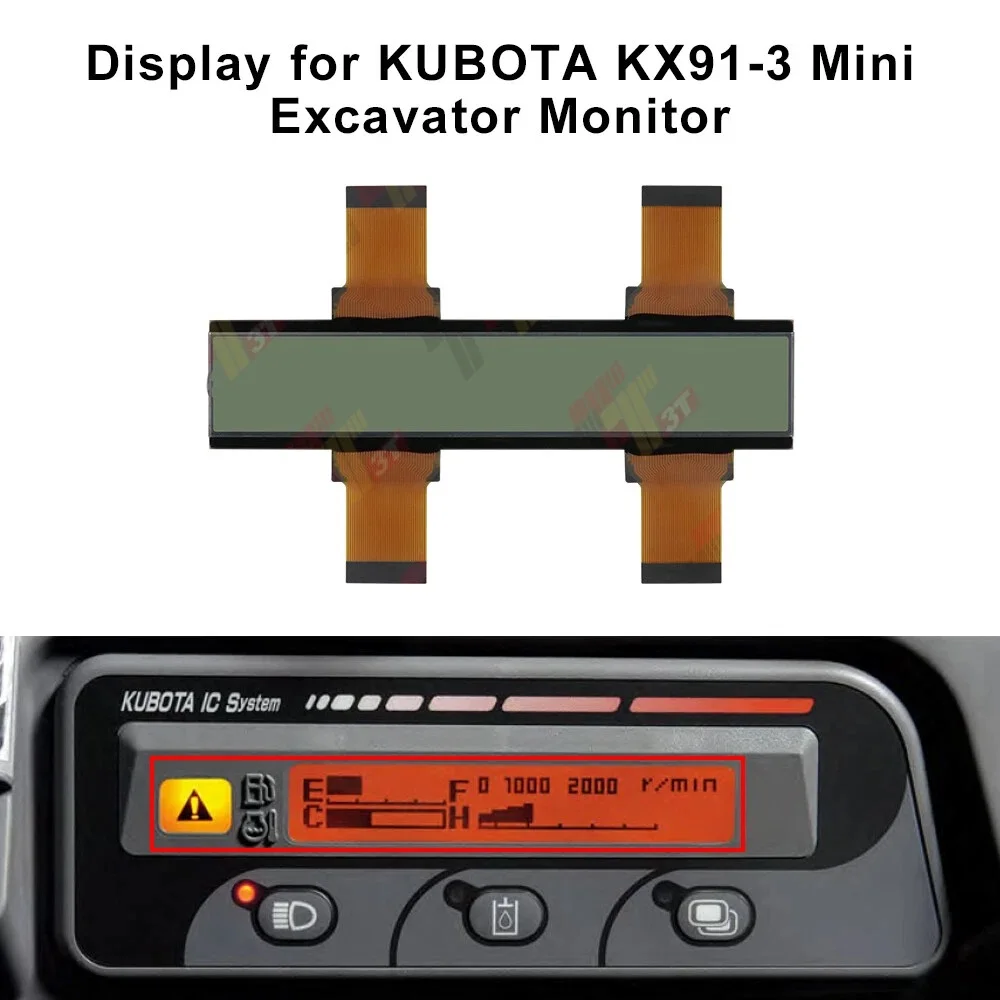 LCD Display for KUBOTA KX61-3 KX91-3 U50-5 Mini Excavator Monitor+Panel Sticker