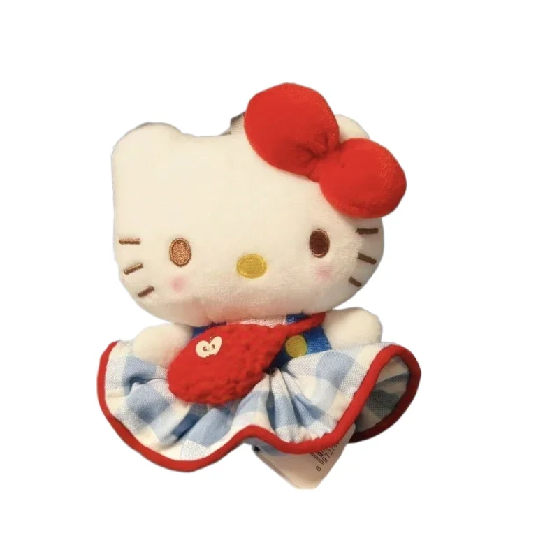 10cm/3.93in Hello Kitty Cute Keyring Plush Pendant Apple Satchel Anime Accessories Peripherals Backpack Cotton Collectible Gifts