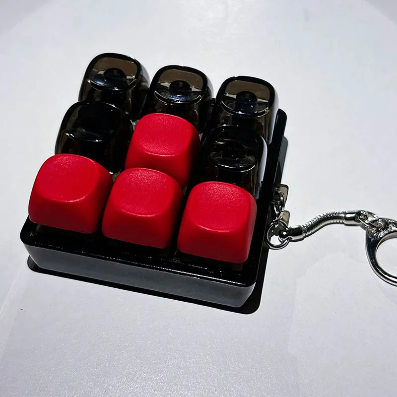 夏透明 9 キー指先ストレスリリーフおもちゃ楽しい指クリッカーおもちゃ ECD メカニカルキーボードテスターそわそわキーホルダーチャーム