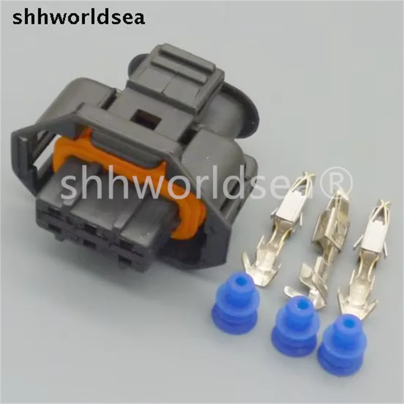 shhworldsea 3 Pin 3.5mm Car senser plug,axle load correct timing/intake pressure plug,Auto waterproof plug car wire connector