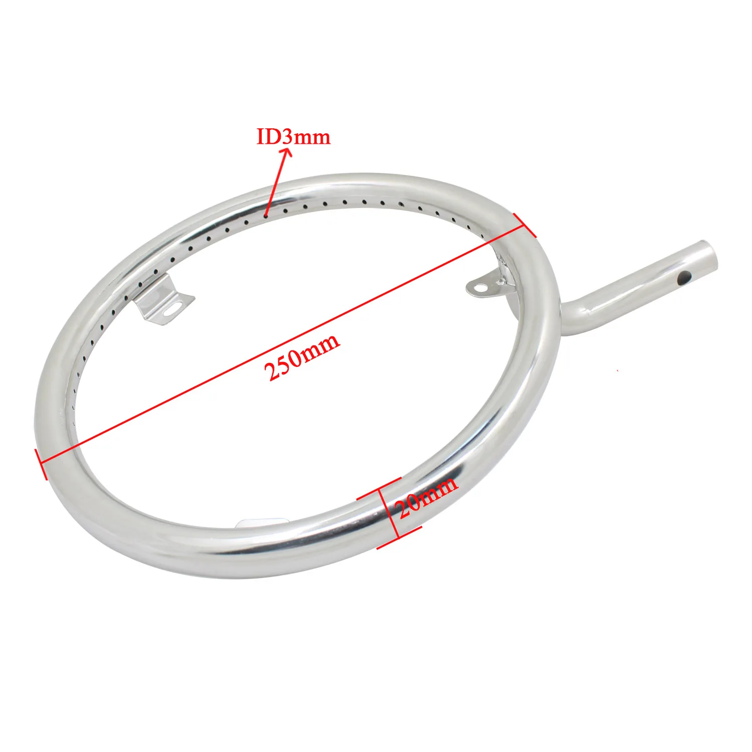 1pcs round BBQ tube burner gas stove steamer brazier camping oven fireplace barbecue alkyl tube burner stainless stee