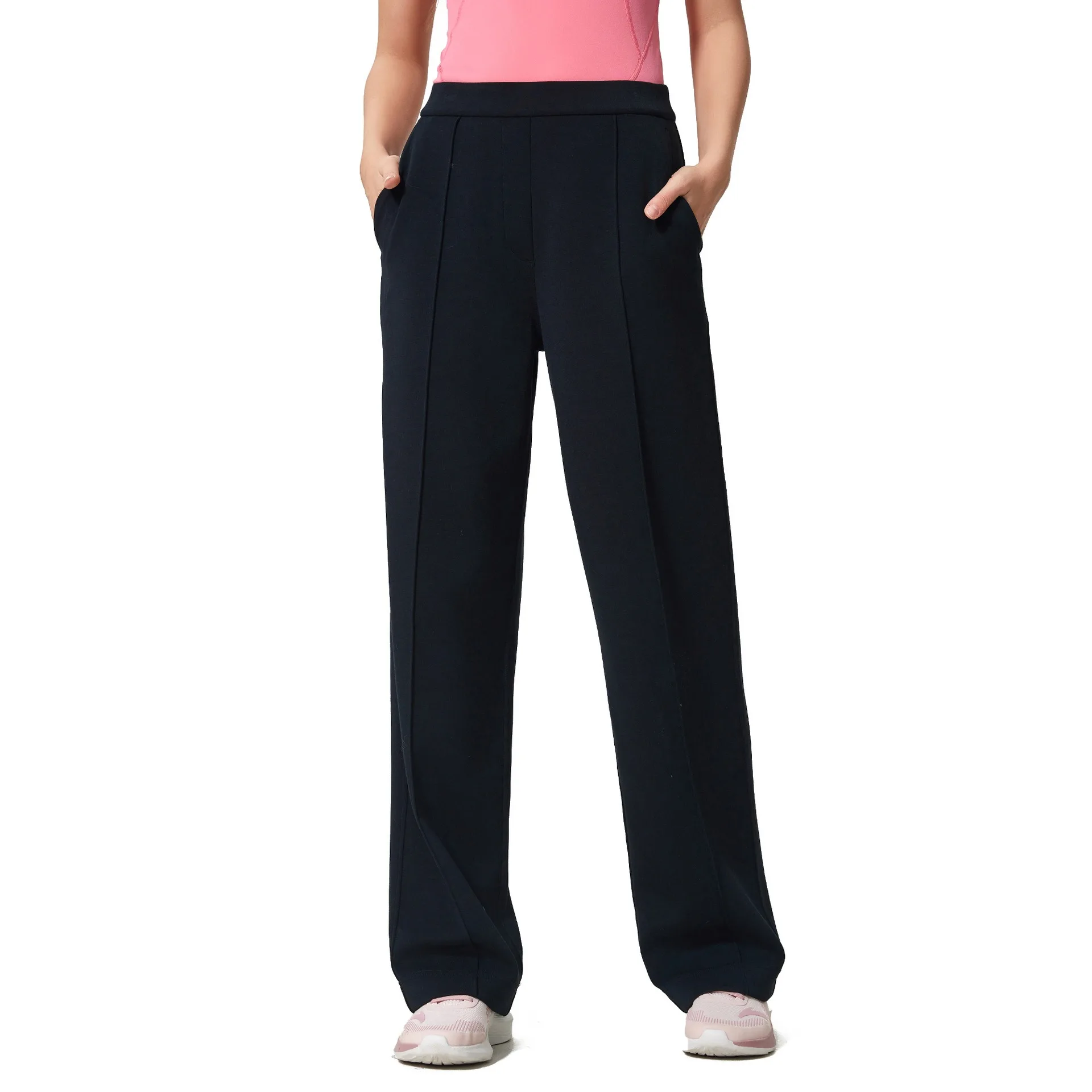 

Lemon Loose Straight Leg Yoga Pants Women's Casual Versatile Drapey Slimming Wide Leg Sports Trousers Mid Waist Breathable
