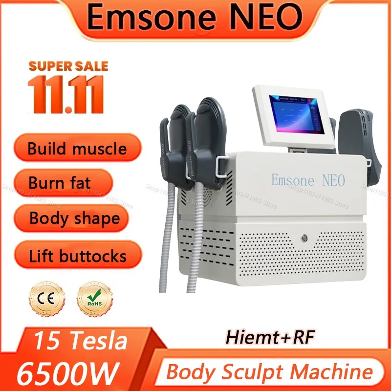 Dubbele 11 Verkoop EMS RF Beeldhouwen Spierstimuleren Machine EMS 6500 W 200 HZ Elektrische Afslanken Vetverbranding Nova Emsslim neoi Machine