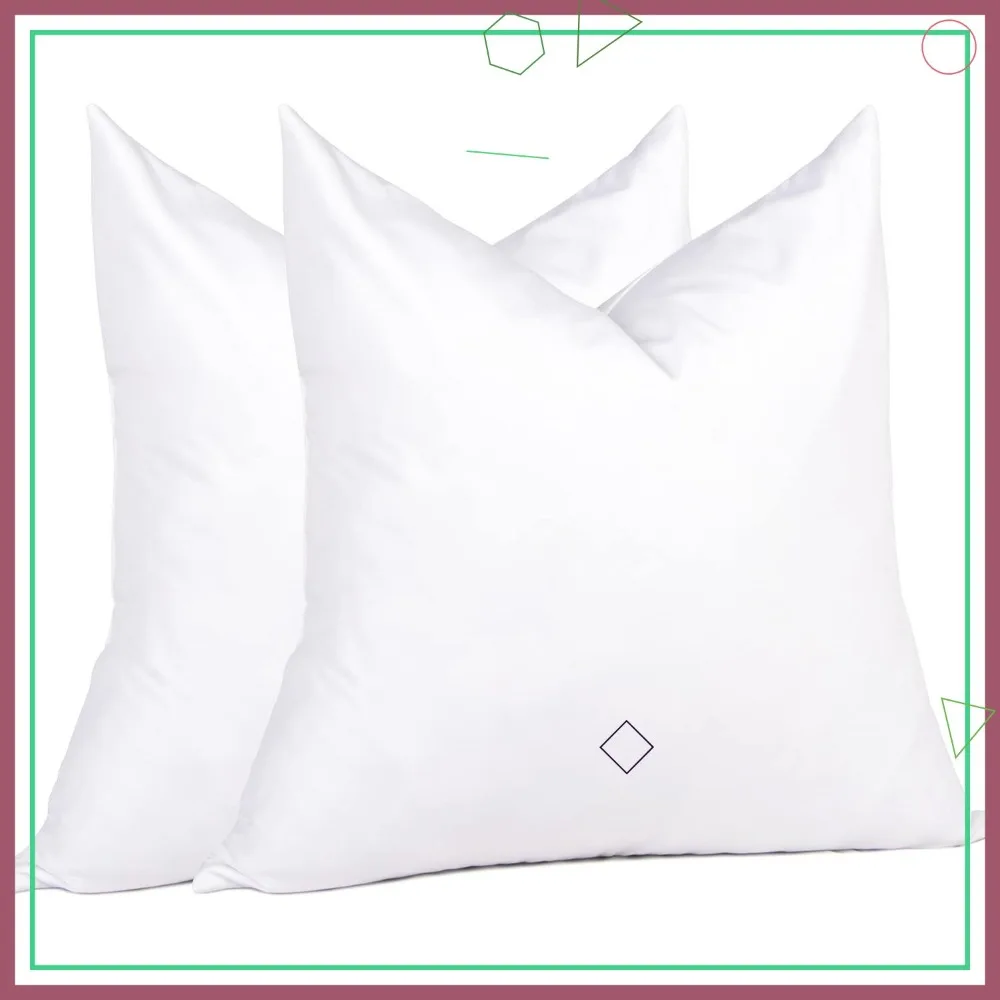 

Euro Pillow Inserts 26x26 Pack of 2 White, Feather Down Stuffer for Bed Couch Cushion