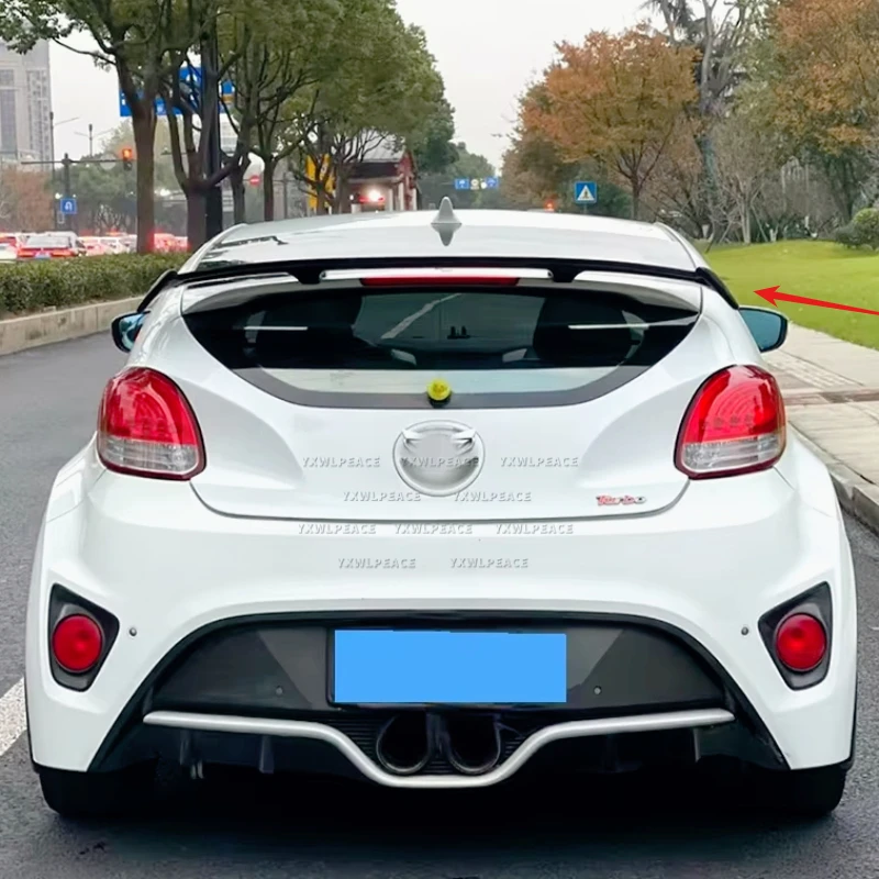 

For Hyundai Veloster Hatchback 2012-2016 High Quality ABS Plastic Material Gloosy Black Rear Trunk Lip Spoiler Top Wing Fits