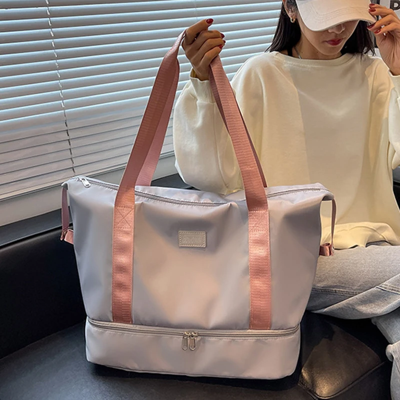 

Sports Gym Bag Large Capacity Light Travel Dry Wet Handbags For Women Female Swimming Shoulder Fitness Outdoor Travel Bag