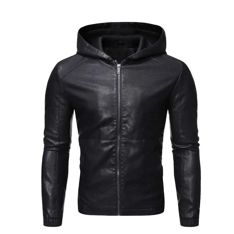 TRAF Autumn And Winter Fashion Foreign Trade With Cashmere Men\'s Stand Collar Jacket Casual Stand Collar Leather Windproof Youth