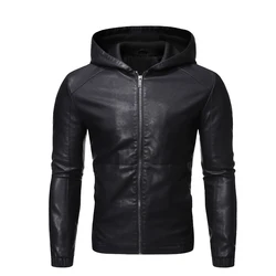 TRAF Autumn And Winter Fashion Foreign Trade With Cashmere Men's Stand Collar Jacket Casual Stand Collar Leather Windproof Youth