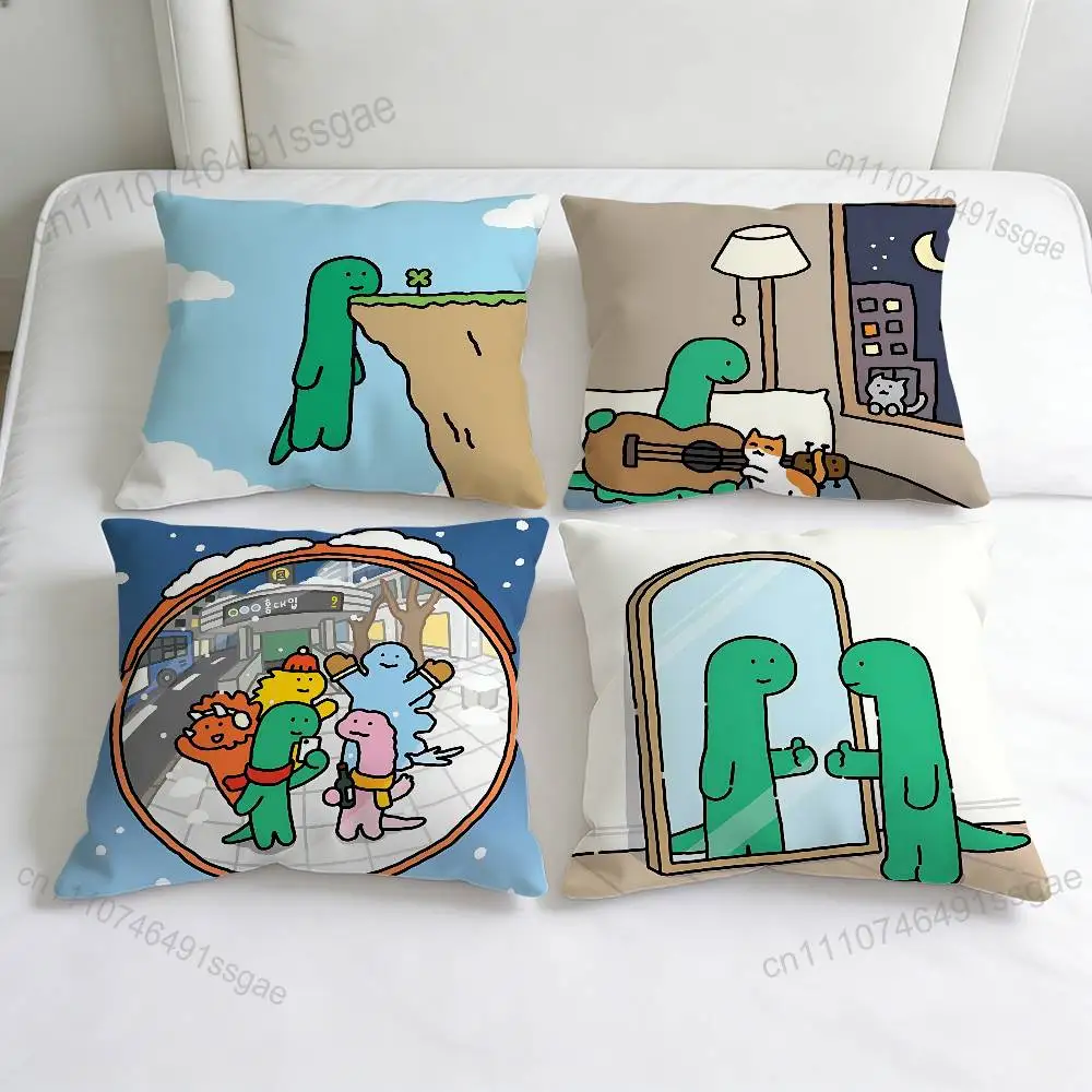 

J-JOGUMAN Studio D-Dinosaur Decorative Square Pillow Cover Modern Cushion Case for Living Room Bedroom