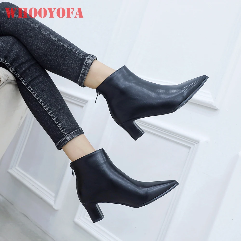 

Совершенно новые осенние пикантные армейские зеленые, черные женские ботильоны телесного цвета, женская обувь на массивном каблуке, большие маленькие размеры 10, 32, 45, 48