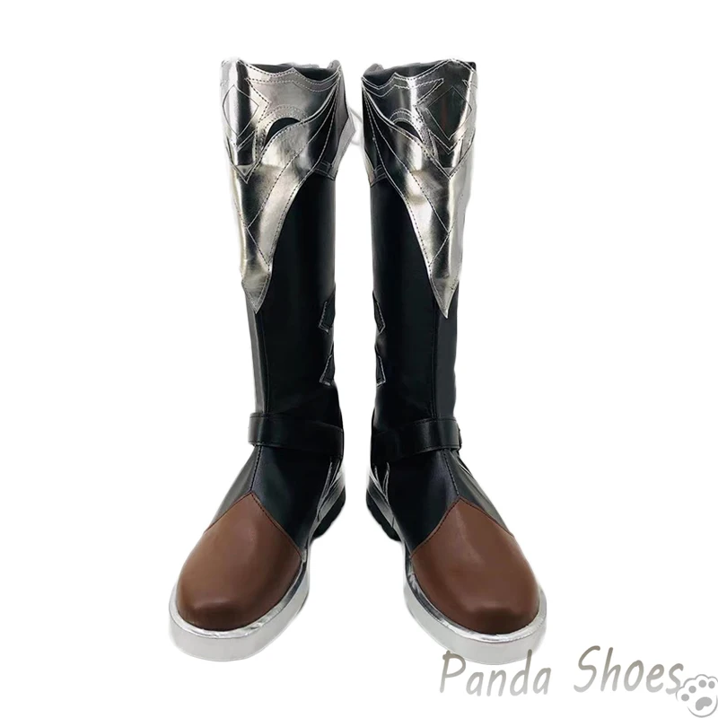 Genshinimpact Diluc Ragnvindr Cosplay Shoes Anime Game Cos Long Boots Game Cosplay Costume Prop Shoes for Halloween Party