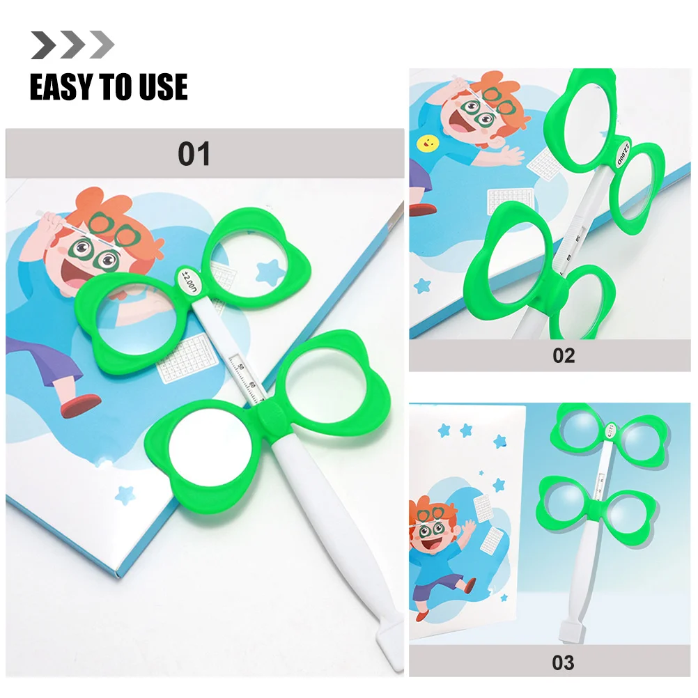 1 Set Optical Flip Trial Lens For Adults Adjustable Pd Glass Acrylic Vision Training Tool For Amblyopia Astigmatism Optical